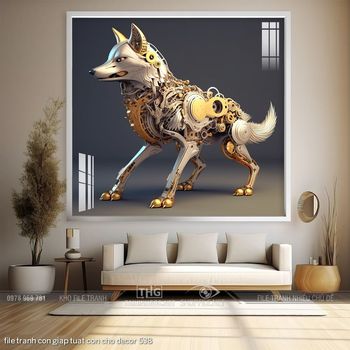 file tranh con giap tuat con cho decor 538