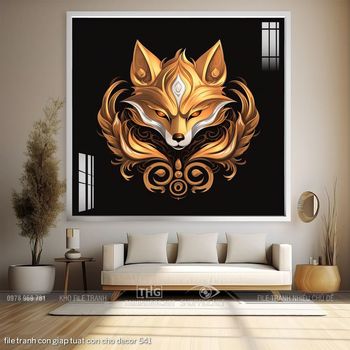 file tranh con giap tuat con cho decor 541