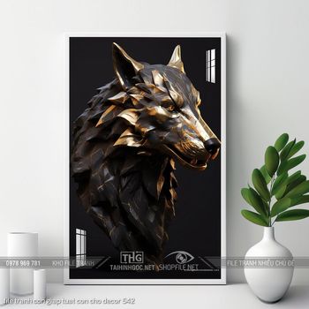 file tranh con giap tuat con cho decor 542