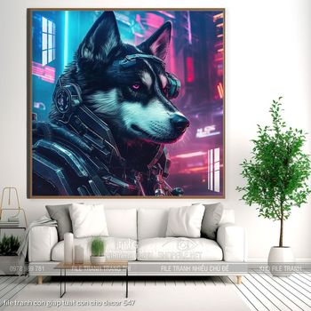 file tranh con giap tuat con cho decor 547