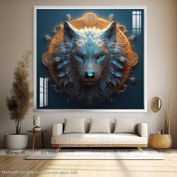 file tranh con giap tuat con cho decor 548