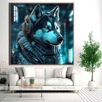 file tranh con giap tuat con cho decor 549