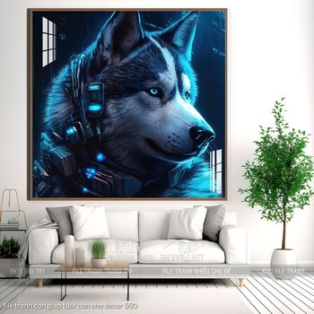 file tranh con giap tuat con cho decor 550