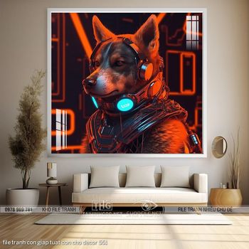 file tranh con giap tuat con cho decor 551