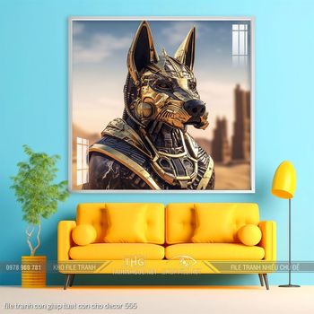 file tranh con giap tuat con cho decor 555