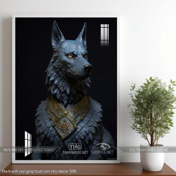 file tranh con giap tuat con cho decor 556