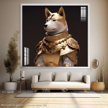 file tranh con giap tuat con cho decor 561