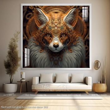 file tranh con giap tuat con cho decor 562