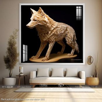 file tranh con giap tuat con cho decor 565