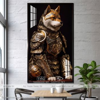 file tranh con giap tuat con cho decor 568