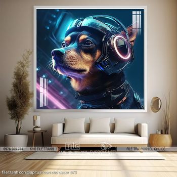 file tranh con giap tuat con cho decor 573