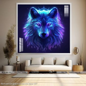 file tranh con giap tuat con cho decor 577