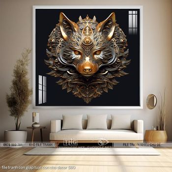 file tranh con giap tuat con cho decor 580