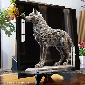 file tranh con giap tuat con cho decor 581