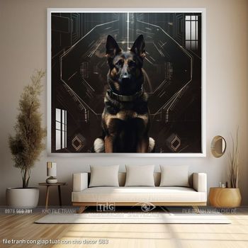 file tranh con giap tuat con cho decor 583