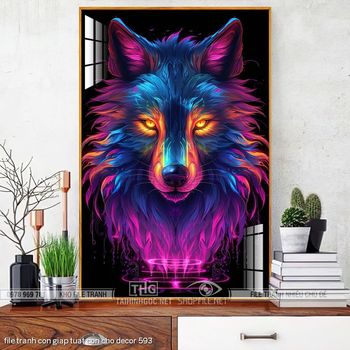 file tranh con giap tuat con cho decor 593