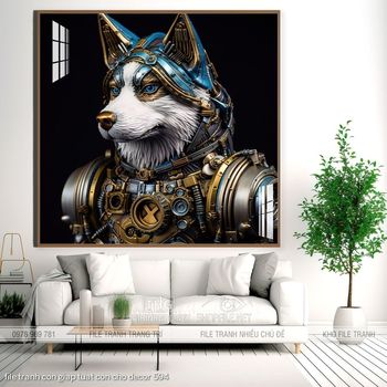 file tranh con giap tuat con cho decor 594