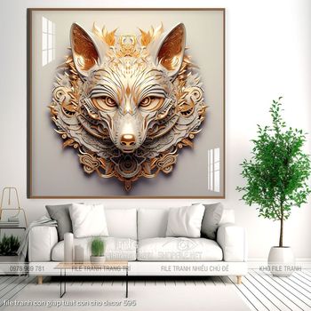 file tranh con giap tuat con cho decor 595