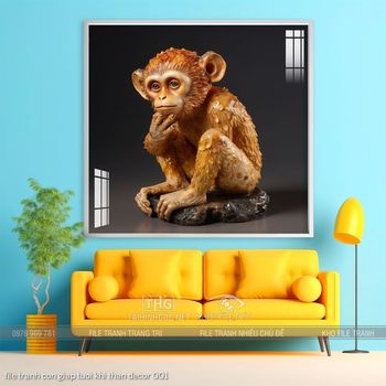 file tranh con giap tuoi khi than decor 001