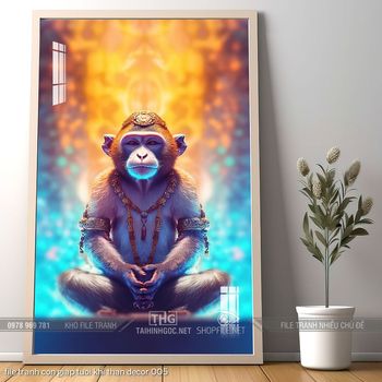 file tranh con giap tuoi khi than decor 005