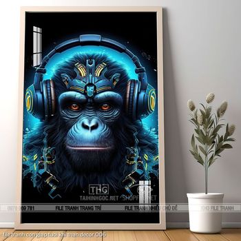 file tranh con giap tuoi khi than decor 006