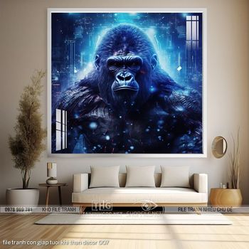 file tranh con giap tuoi khi than decor 007