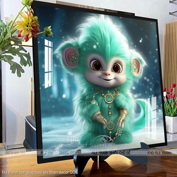 file tranh con giap tuoi khi than decor 008