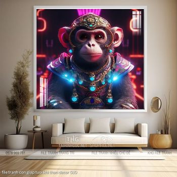 file tranh con giap tuoi khi than decor 010