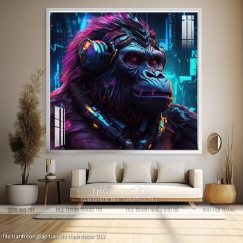 file tranh con giap tuoi khi than decor 013