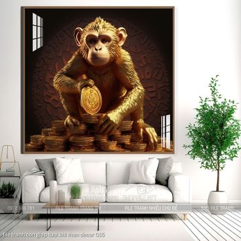 file tranh con giap tuoi khi than decor 015