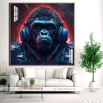 file tranh con giap tuoi khi than decor 017