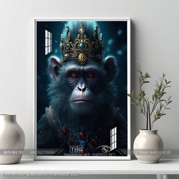 file tranh con giap tuoi khi than decor 022