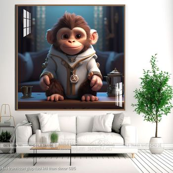 file tranh con giap tuoi khi than decor 025