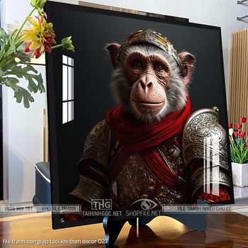 file tranh con giap tuoi khi than decor 027