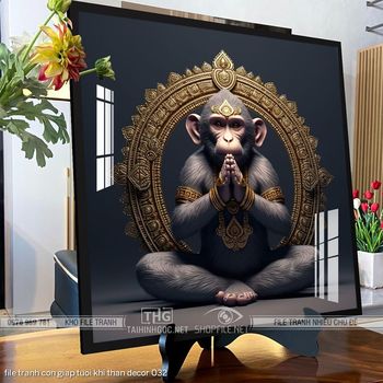 file tranh con giap tuoi khi than decor 032