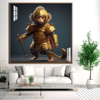 file tranh con giap tuoi khi than decor 035