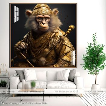 file tranh con giap tuoi khi than decor 036