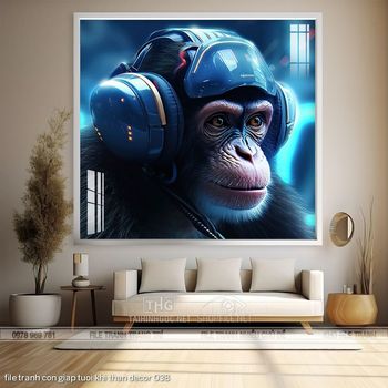 file tranh con giap tuoi khi than decor 038