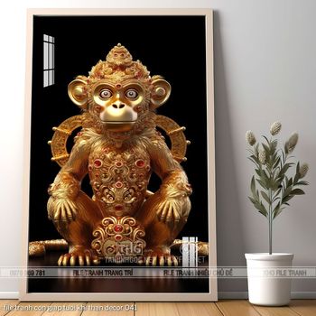 file tranh con giap tuoi khi than decor 041