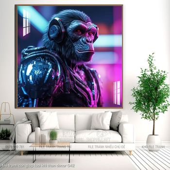 file tranh con giap tuoi khi than decor 042