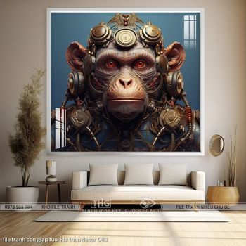 file tranh con giap tuoi khi than decor 043