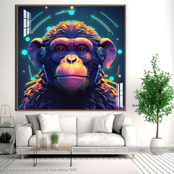 file tranh con giap tuoi khi than decor 045