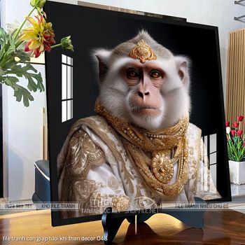 file tranh con giap tuoi khi than decor 048