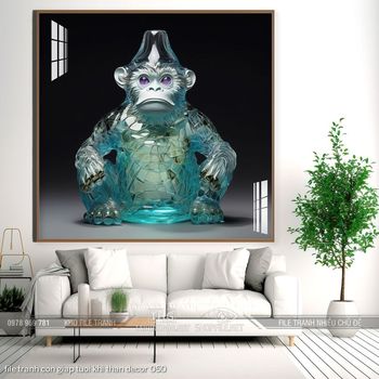 file tranh con giap tuoi khi than decor 050