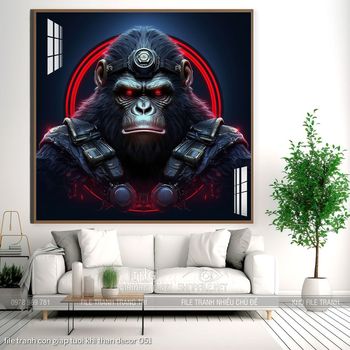 file tranh con giap tuoi khi than decor 051