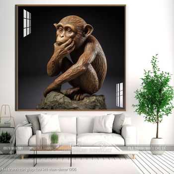 file tranh con giap tuoi khi than decor 056