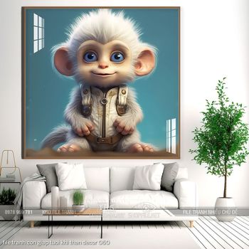 file tranh con giap tuoi khi than decor 060