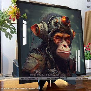 file tranh con giap tuoi khi than decor 065