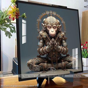 file tranh con giap tuoi khi than decor 070