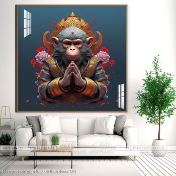 file tranh con giap tuoi khi than decor 071